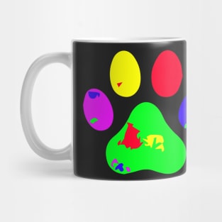 Colourfull paw Mug